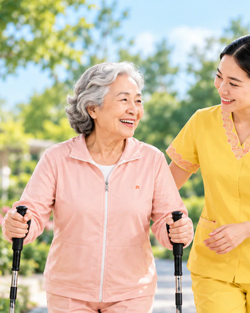 Các ông bà dã ngoại ngoài trời